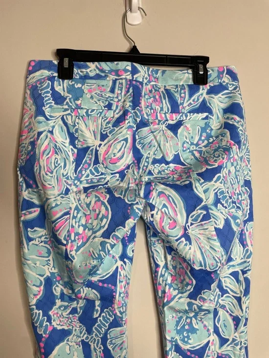 Lilly Pulitzer | Kelly Skinny Ankle Pants in “Bay Blue Into The Deep" Size 10 - Picture 4 of 7